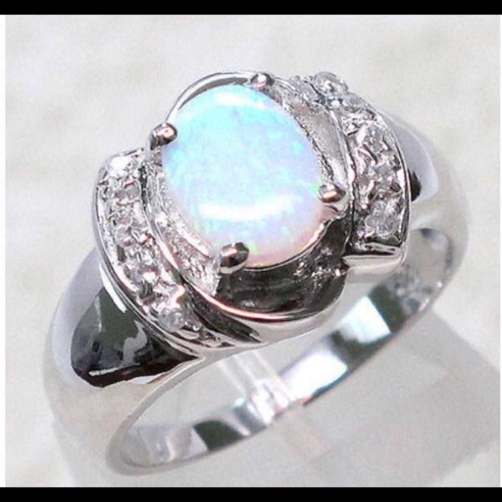 White Opal Ring - image 1